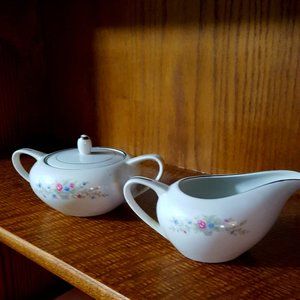 China,  Sugar Bowl and Creamer Set.